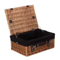 Red Hamper Double Steamed Wicker Picnic Basket