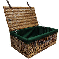 Red Hamper 56cm Double Steamed Picnic Wicker Basket