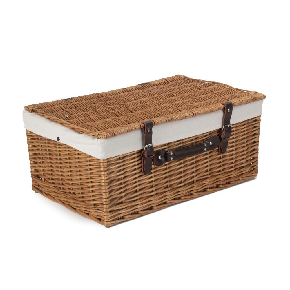 Red Hamper 56cm Double Steamed Picnic Wicker Basket