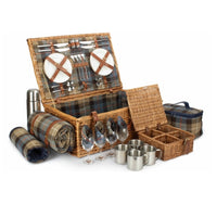 Red Hamper Deluxe 4 Person Ravenstor Fitted Wicker Picnic Basket