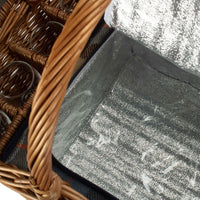 4 Person Ravenstor Double Lidded Fitted Wicker Picnic Basket