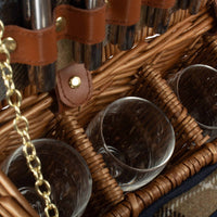 4 Person Ravenstor Double Lidded Fitted Wicker Picnic Basket