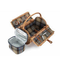 Red Hamper 2 Person Ravenstor Barrel Fitted Wicker Picnic Basket