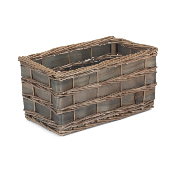 Red Hamper Unlined Grey Scandi Storage Basket