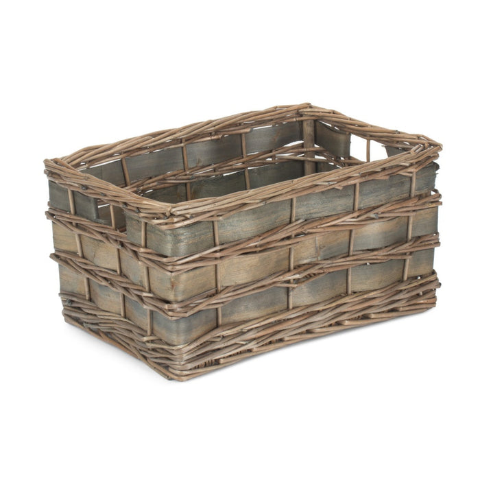 Red Hamper Unlined Grey Scandi Storage Basket