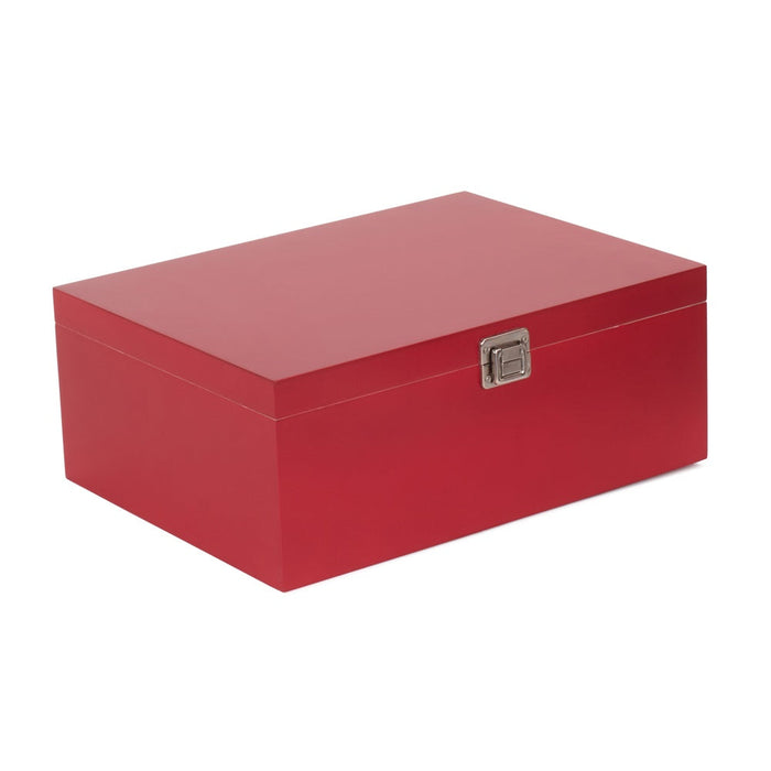 Red Wooden Storage Box
