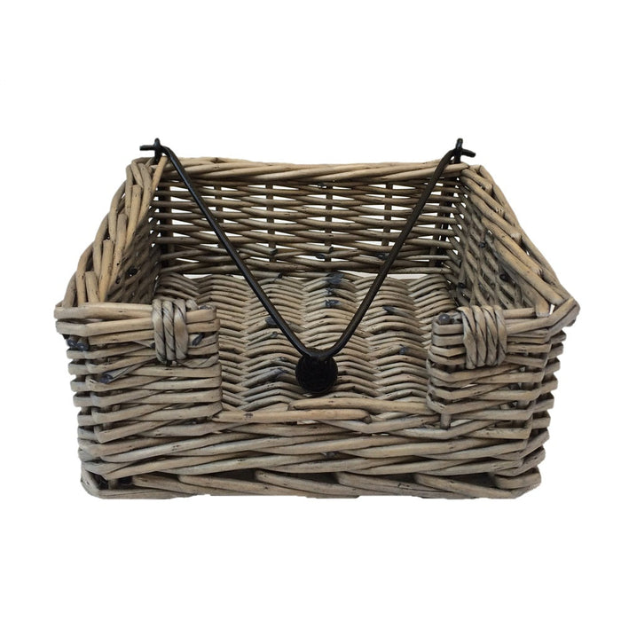 The Willow Basket Antique Wash Wicker Napkin Holder