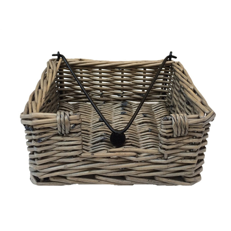 The Willow Basket Antique Wash Wicker Napkin Holder