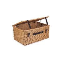 The Willow Basket 55cm Buff Empty Picnic Basket