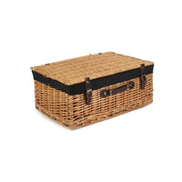 The Willow Basket 55cm Buff Empty Picnic Basket