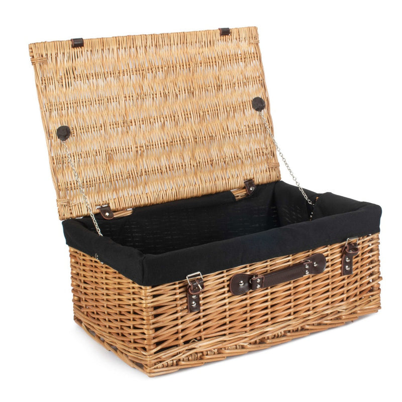 The Willow Basket 55cm Buff Empty Picnic Basket