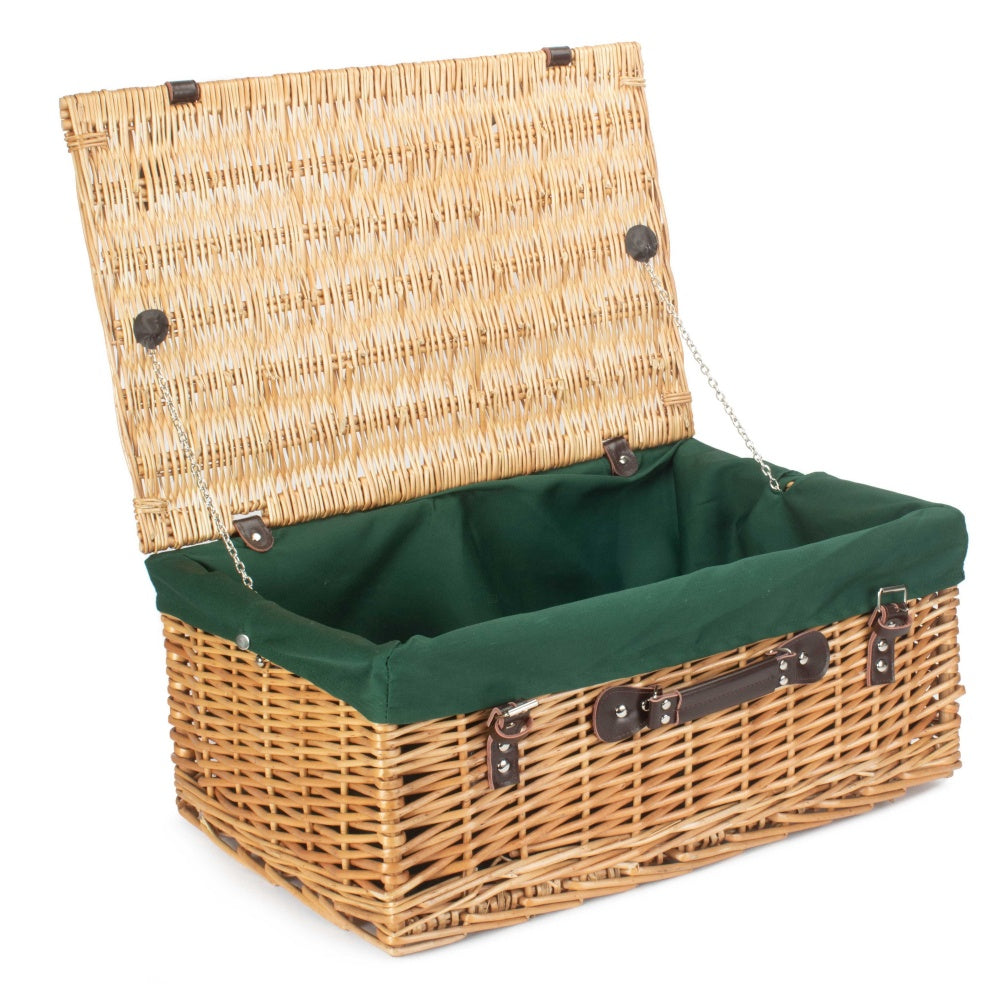 The Willow Basket 55cm Buff Empty Picnic Basket