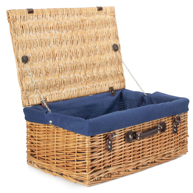 The Willow Basket 55cm Buff Empty Picnic Basket