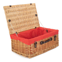 The Willow Basket 55cm Buff Empty Picnic Basket