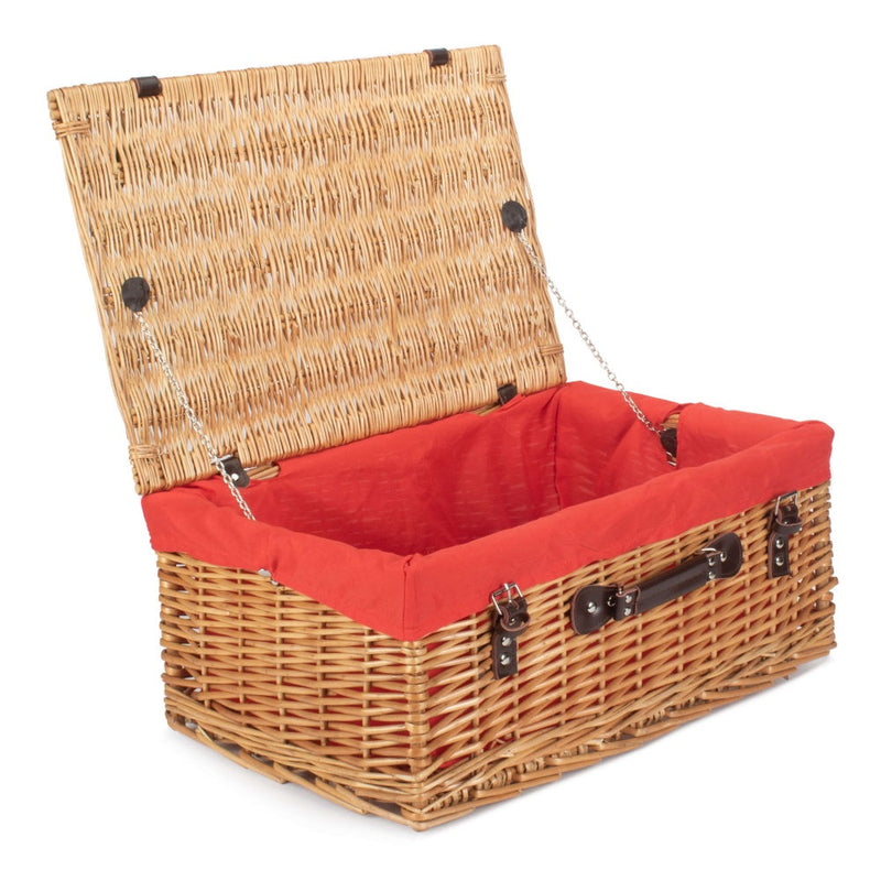 The Willow Basket 55cm Buff Empty Picnic Basket