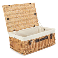 The Willow Basket 55cm Buff Empty Picnic Basket