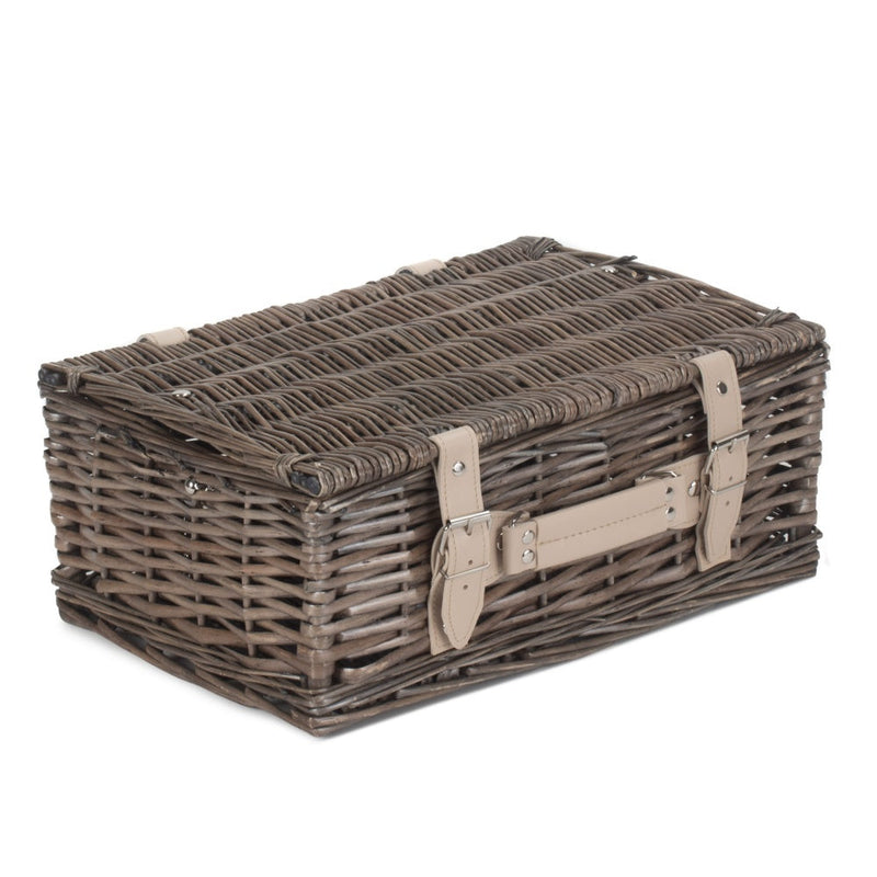The Willow Basket 35cm Antique Wash Split Willow Wicker Basket