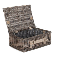 The Willow Basket 35cm Antique Wash Split Willow Wicker Basket