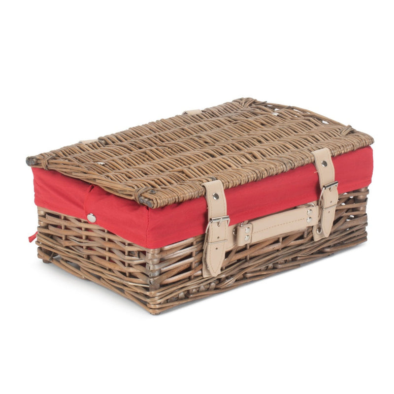 The Willow Basket 35cm Antique Wash Split Willow Wicker Basket