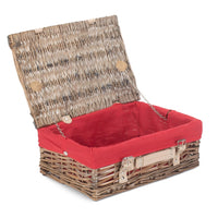 The Willow Basket 35cm Antique Wash Split Willow Wicker Basket