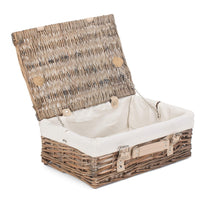 The Willow Basket 35cm Antique Wash Split Willow Wicker Basket