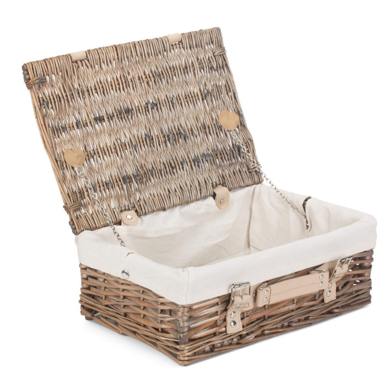 The Willow Basket 35cm Antique Wash Split Willow Wicker Basket