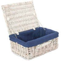 The Willow Basket Wicker 41cm White Hamper