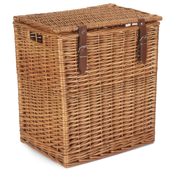 The Willow Basket Double Steamed Vintner Storage Wicker Picnic Basket