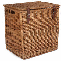 The Willow Basket Double Steamed Vintner Storage Wicker Picnic Basket