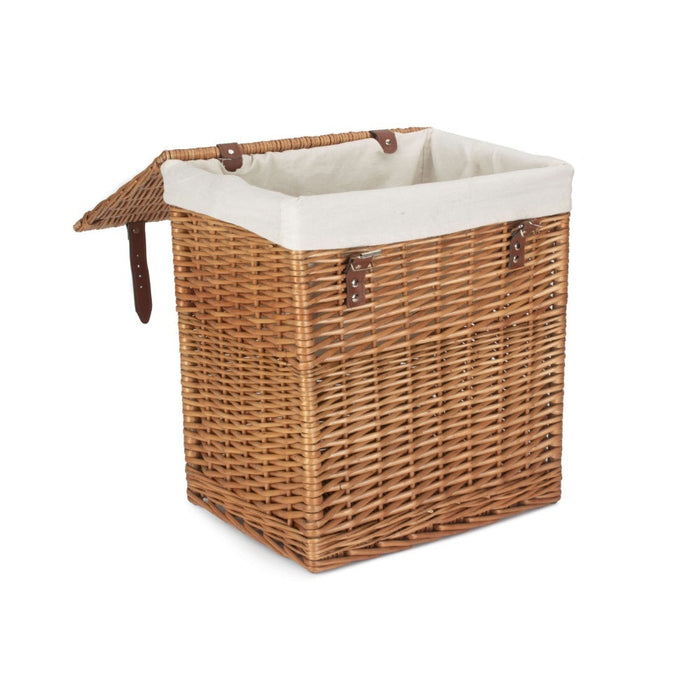 The Willow Basket Boutique Double Steamed Wash Storage Laundry Basket With Lining