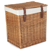 The Willow Basket Boutique Double Steamed Wash Storage Laundry Basket With Lining