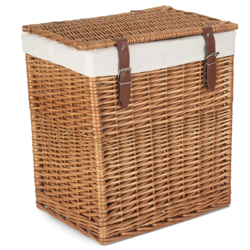 The Willow Basket Boutique Double Steamed Wash Storage Laundry Basket With Lining