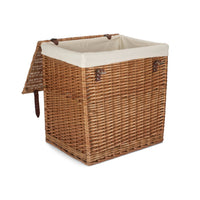 The Willow Basket Boutique Double Steamed Wash Storage Laundry Basket With Lining