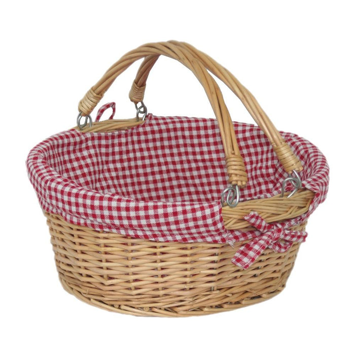 The Willow Basket Large Swing Handle Wicker Shopping Basket