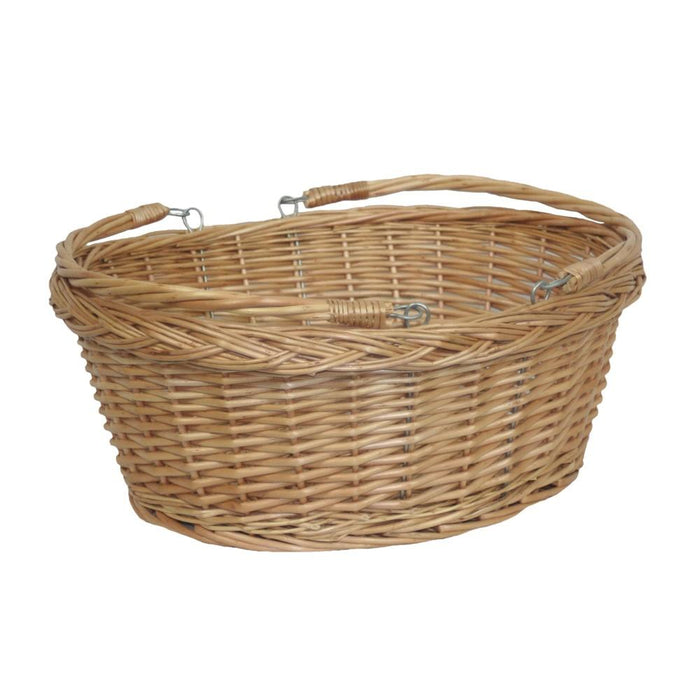 The Willow Basket Large Swing Handle Wicker Shopping Basket