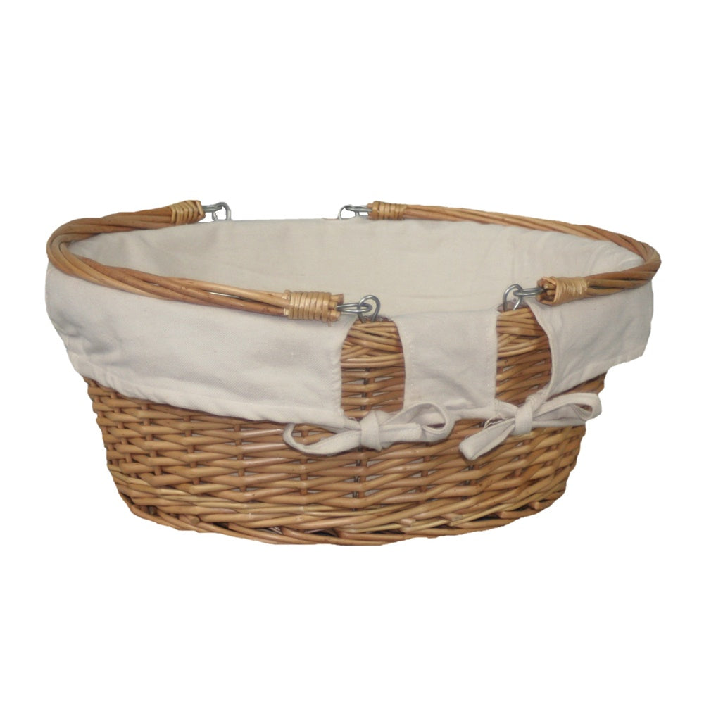Large Swing Handle Wicker Shopping Basket