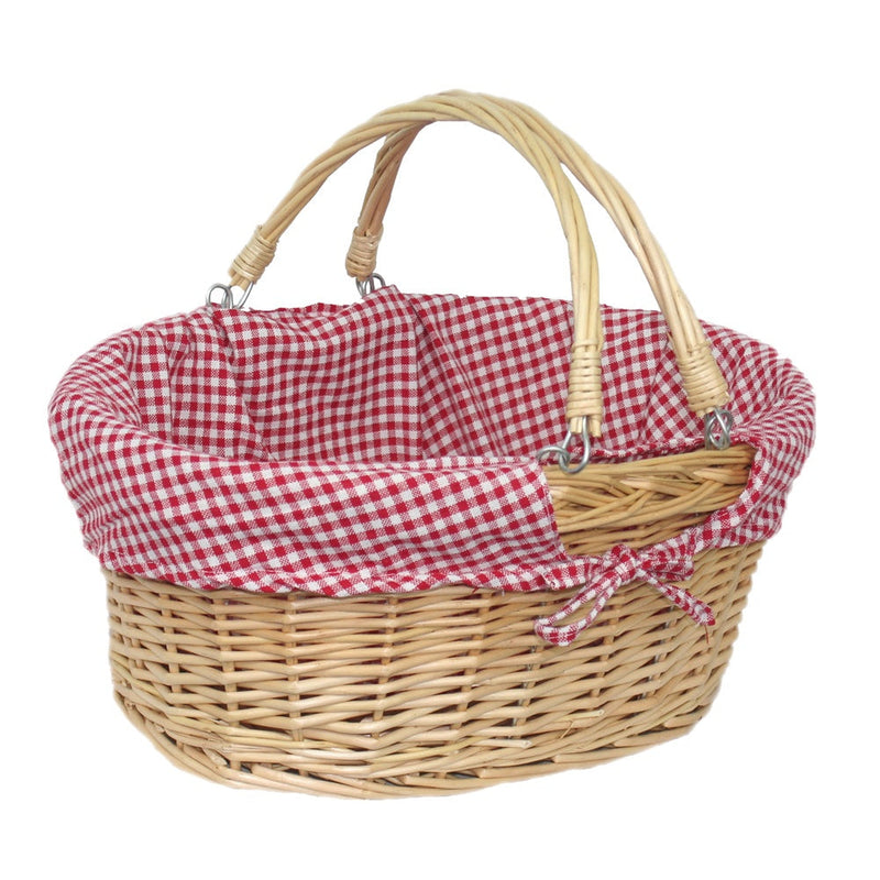 Small Swing Handle Wicker Shopping Basket