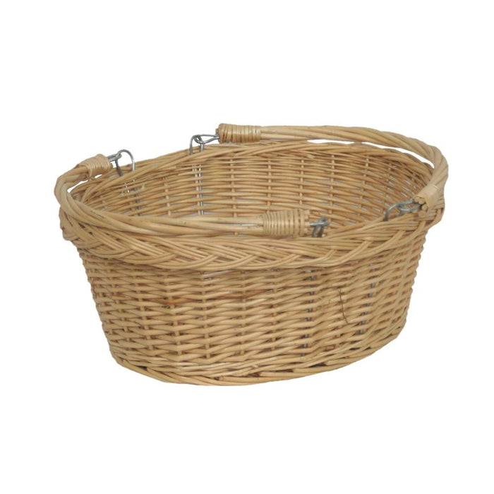 The Willow Basket Small Swing Handle Wicker Shopping Basket