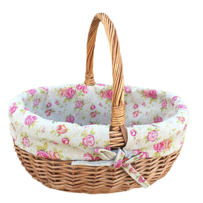 Small Deluxe Wicker Shopping Basket