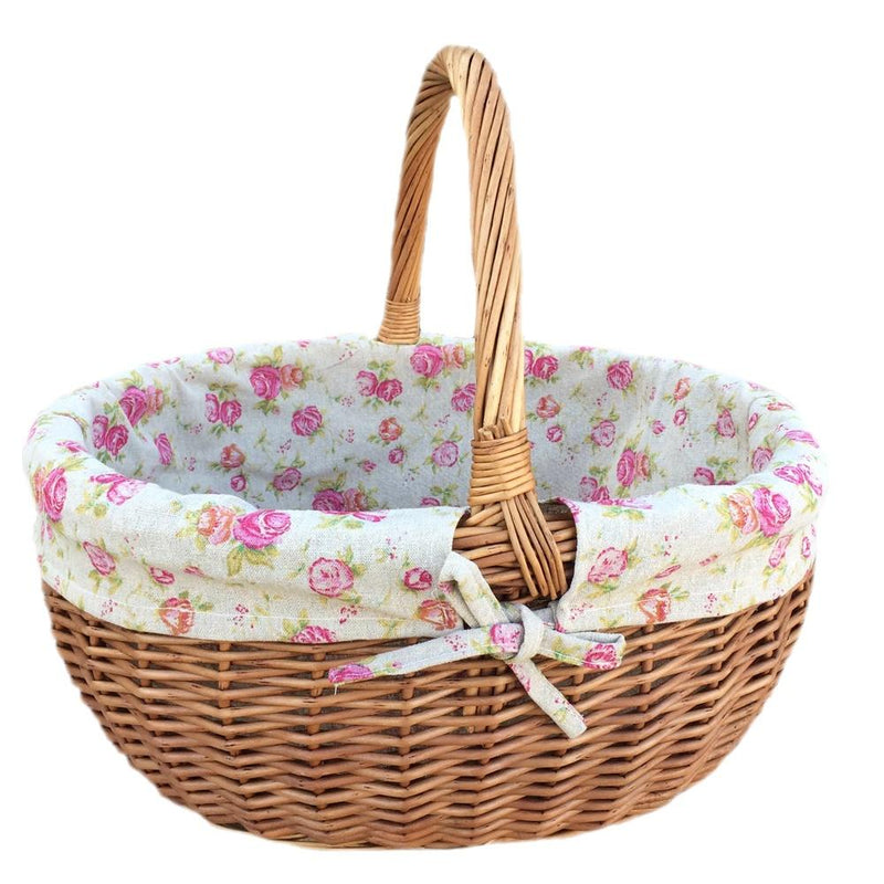 Large Deluxe Wicker Shopping Basket