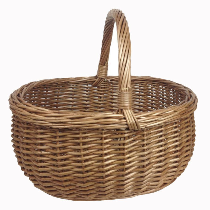 The Willow Basket Large Deluxe Wicker Shopping Basket