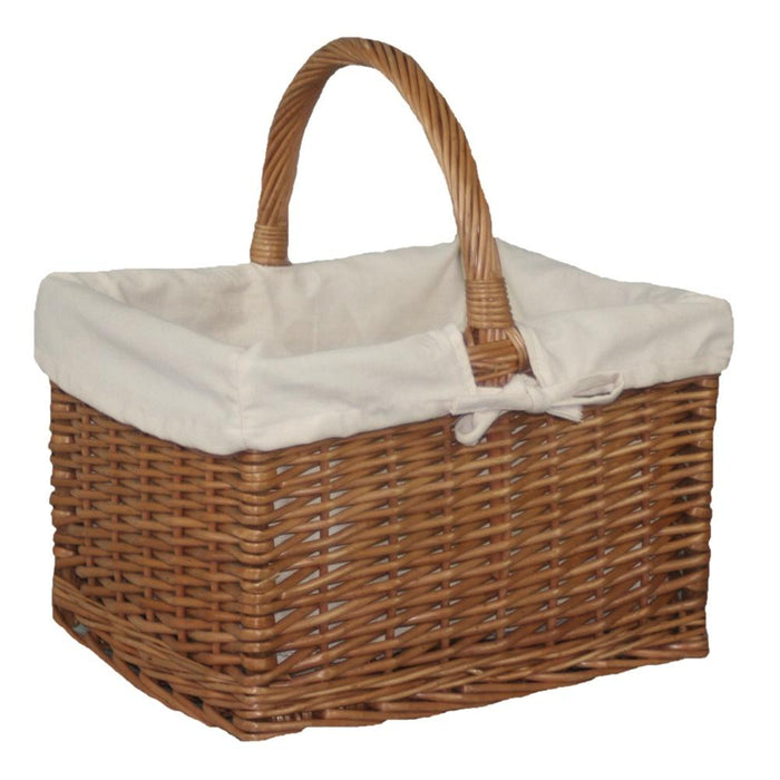 The Willow Basket Deluxe Butchers Rectangular Shopping Basket