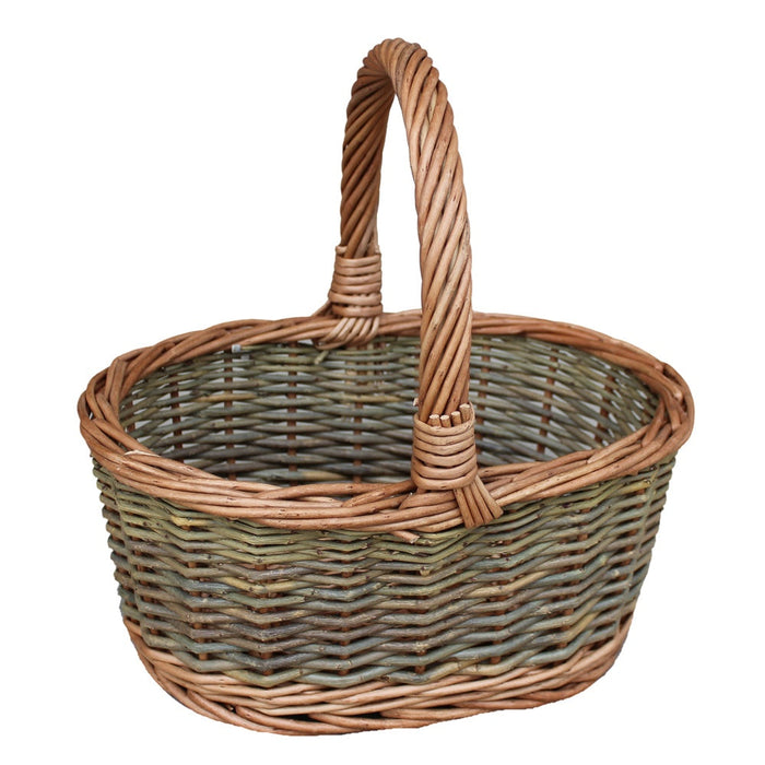 The Willow Basket Childs Country Oval Wicker Shopping Basket Unlined