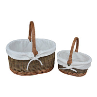 The Willow Basket Childs Country Oval Wicker Shopping Basket