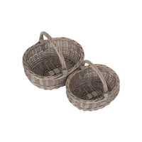 The Willow Basket Unlined Antique Wash Wicker Bathroom Shopping Basket