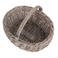 The Willow Basket Unlined Antique Wash Wicker Bathroom Shopping Basket
