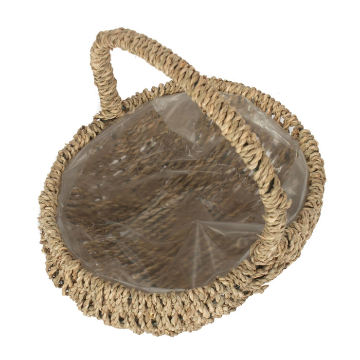 The Willow Basket Oval Seagrass Flower Basket