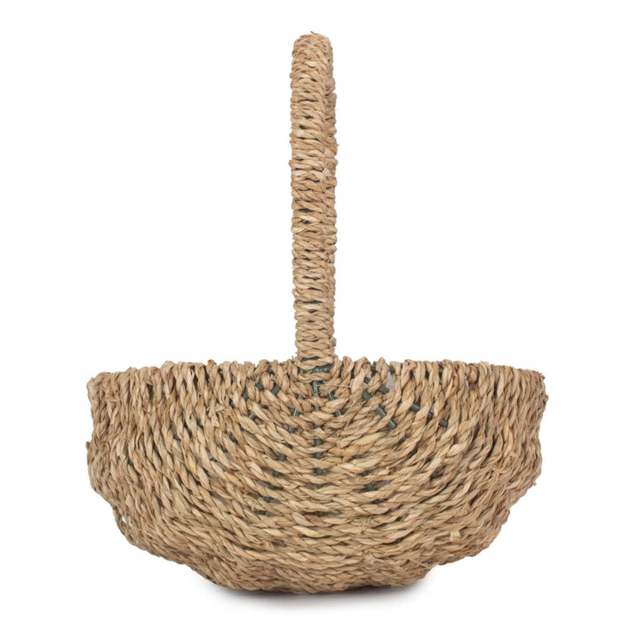 The Willow Basket Oval Seagrass Flower Basket