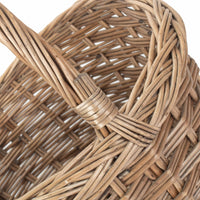 The Willow Basket Oval Wicker Braid Border Shopping Basket