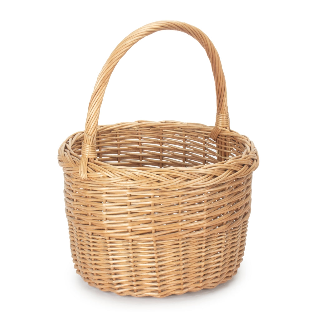 Wicker Round Orchard Shopping Basket